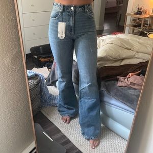 NWT ZARA full length flare jeans